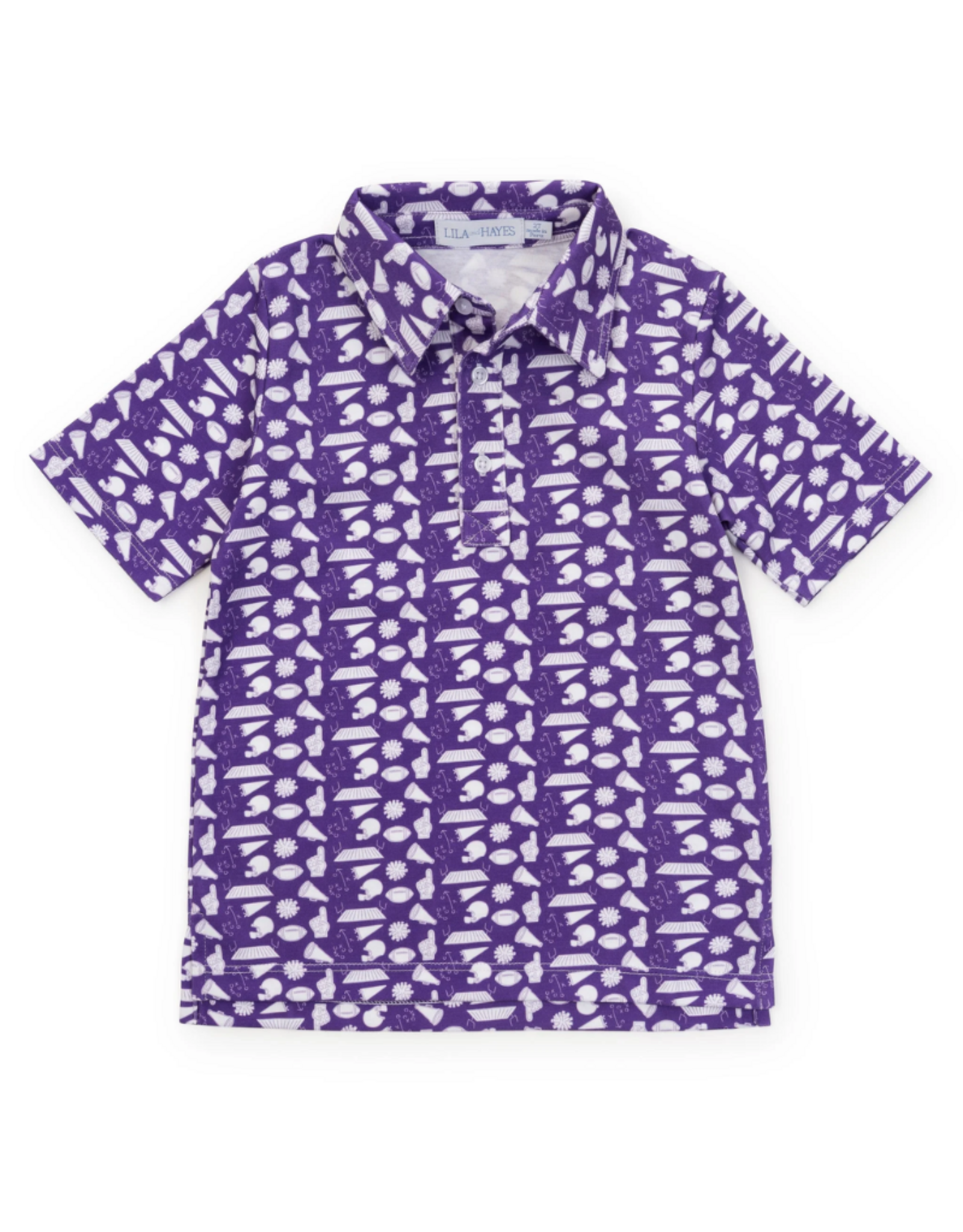 Lila + Hayes Griffin Pima Polo Golf Shirt, Pep Rally Purple