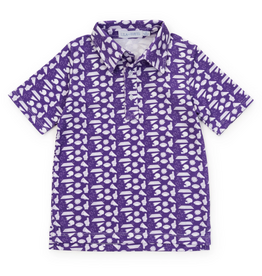 Lila + Hayes Griffin Pima Polo Golf Shirt, Pep Rally Purple