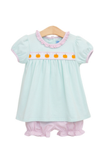 Trotter Street Kids Pumpkin Rowe Bloomer Set