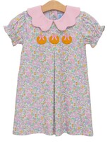 Trotter Street Kids Pumpkin Floral Dress