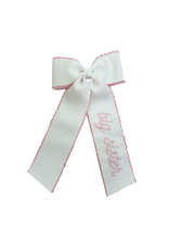 Hallie Sobie Co. Hand Stitched Bow, Big Sister Pink Moonstitch