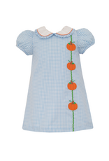Claire and Charlie Pumpkin Blue Gingham Dress