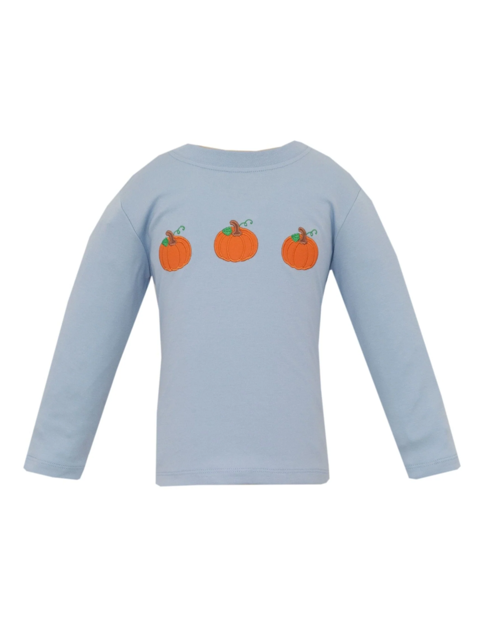 Claire and Charlie Pumpkin Blue Knit LS T-Shirt