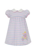 Claire and Charlie Carriage Blue and Pink Stripe Knit Dress