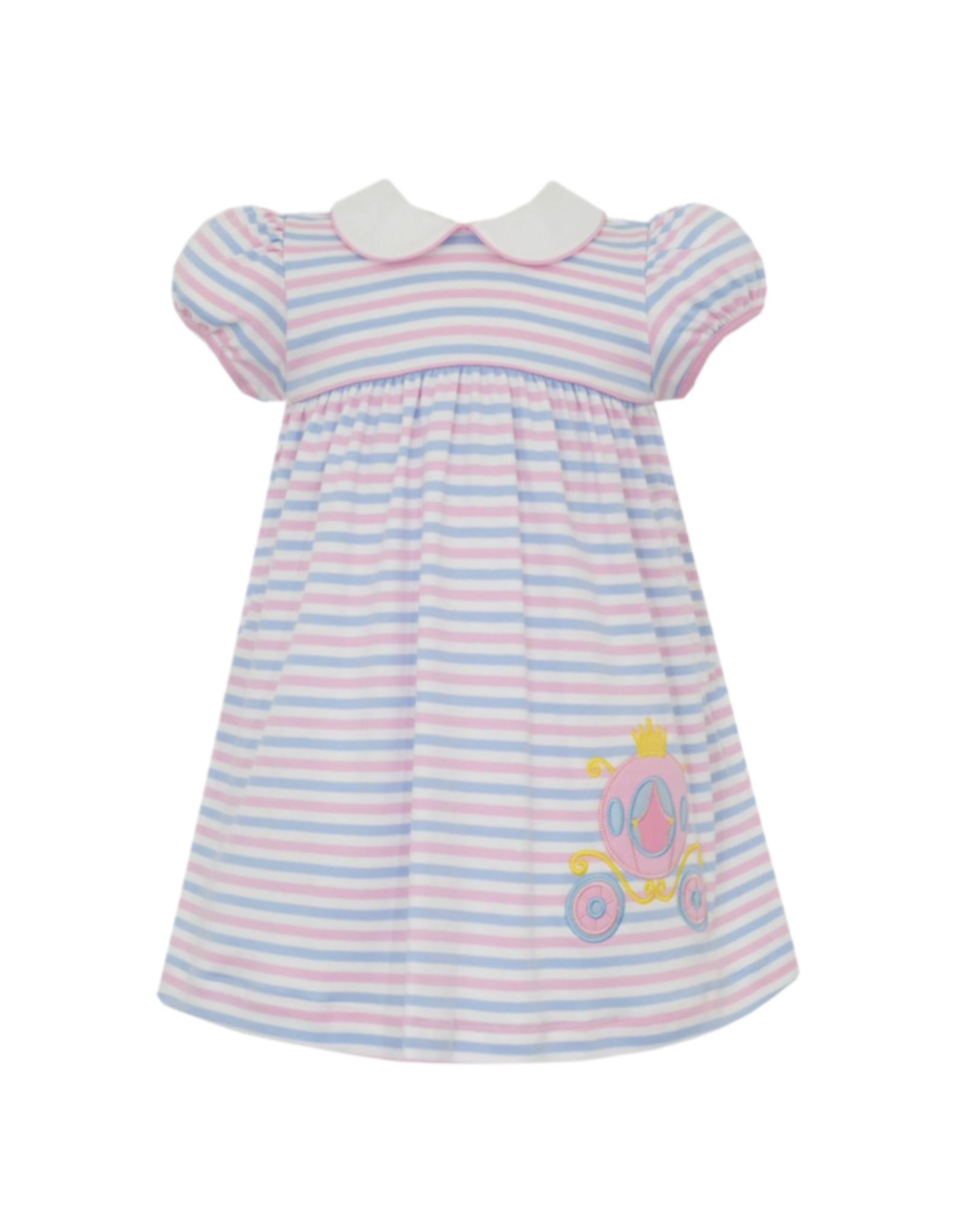 Claire and Charlie Carriage Blue and Pink Stripe Knit Dress
