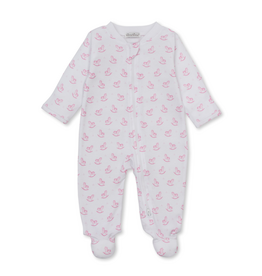 Kissy Kissy Gingham Rockers PRT Zip Footie, Pink