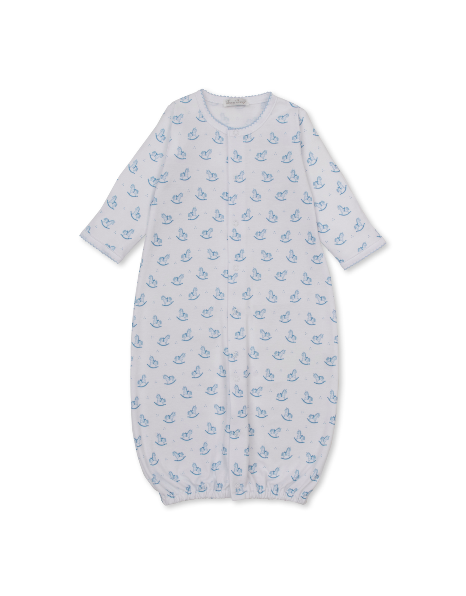 Kissy Kissy Gingham Rockers PRT Conv Gown, Lt Blue