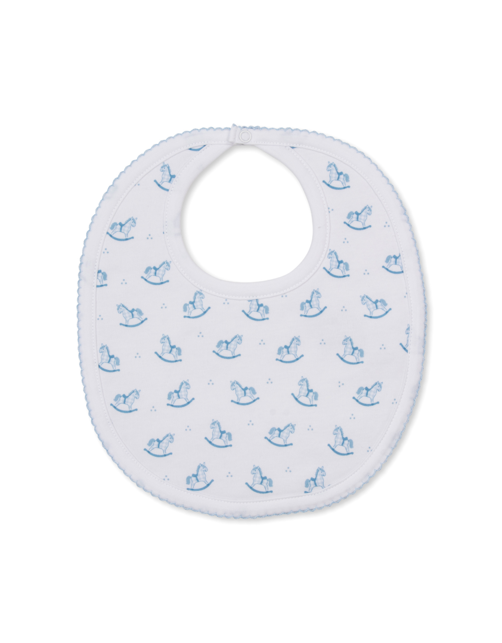 Kissy Kissy Gingham Rockers PRT Bib, Lt Blue