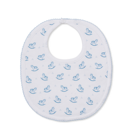 Kissy Kissy Gingham Rockers PRT Bib, Lt Blue