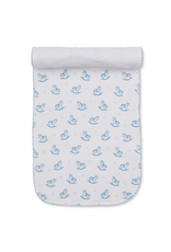 Kissy Kissy Gingham Rockers PRT Burp Cloth, Lt Blue