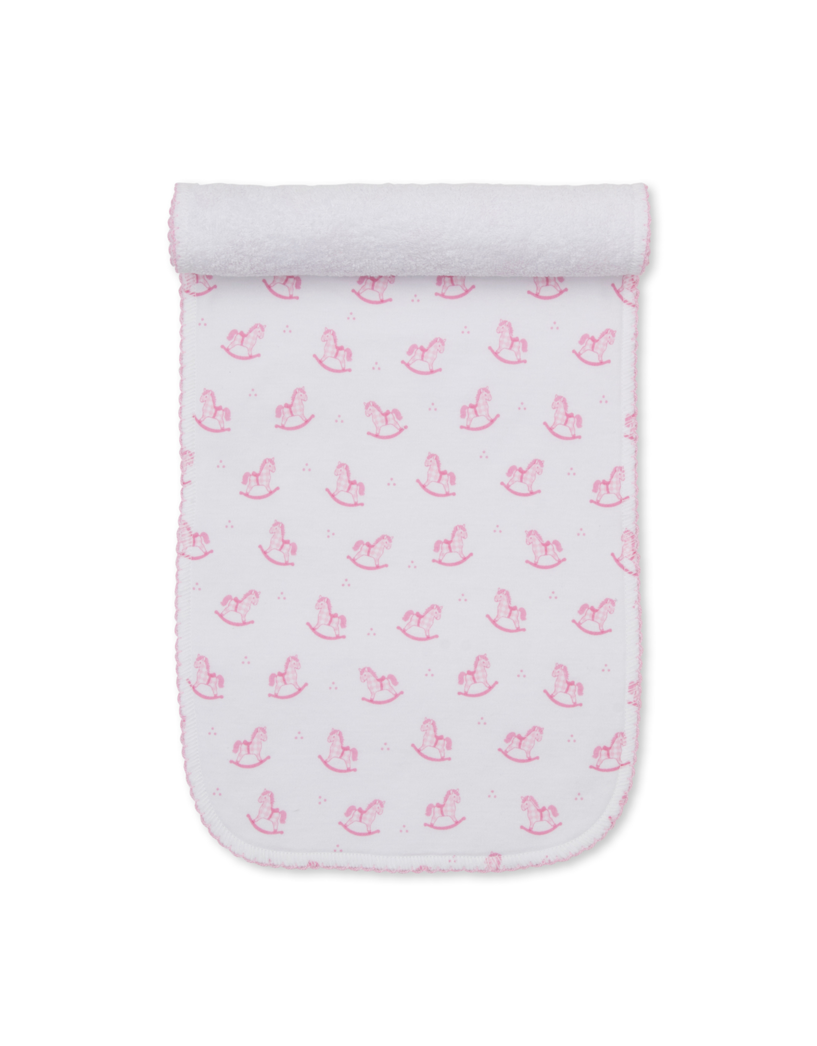 Kissy Kissy Gingham Rockers PRT Burp Cloth, Pink
