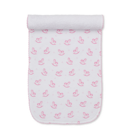 Kissy Kissy Gingham Rockers PRT Burp Cloth, Pink