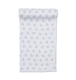 Kissy Kissy Gingham Rockers PRT Blanket, Lt Blue