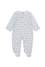Kissy Kissy Gingham Rockers PRT Zip Footie, Lt Blue