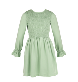 Gabby The Carla Shirred Dress, Aqua