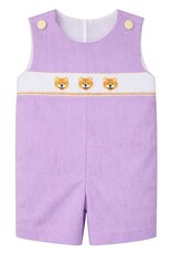 Krewe Kids Ethan Smocked Jon Jon, Purple Gingham Tiger
