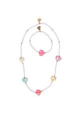Great Pretenders Heart Geode Necklace/Bracelet Set