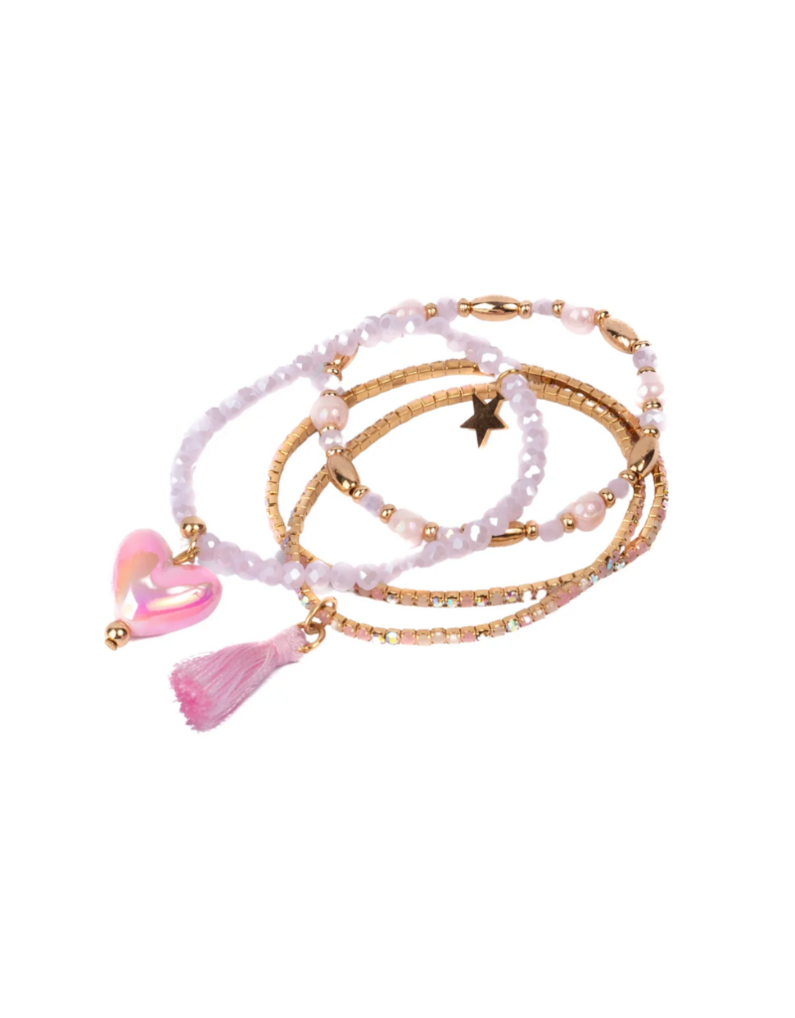 Great Pretenders Boutique Luminescent Love Bracelet Set, 4pcs