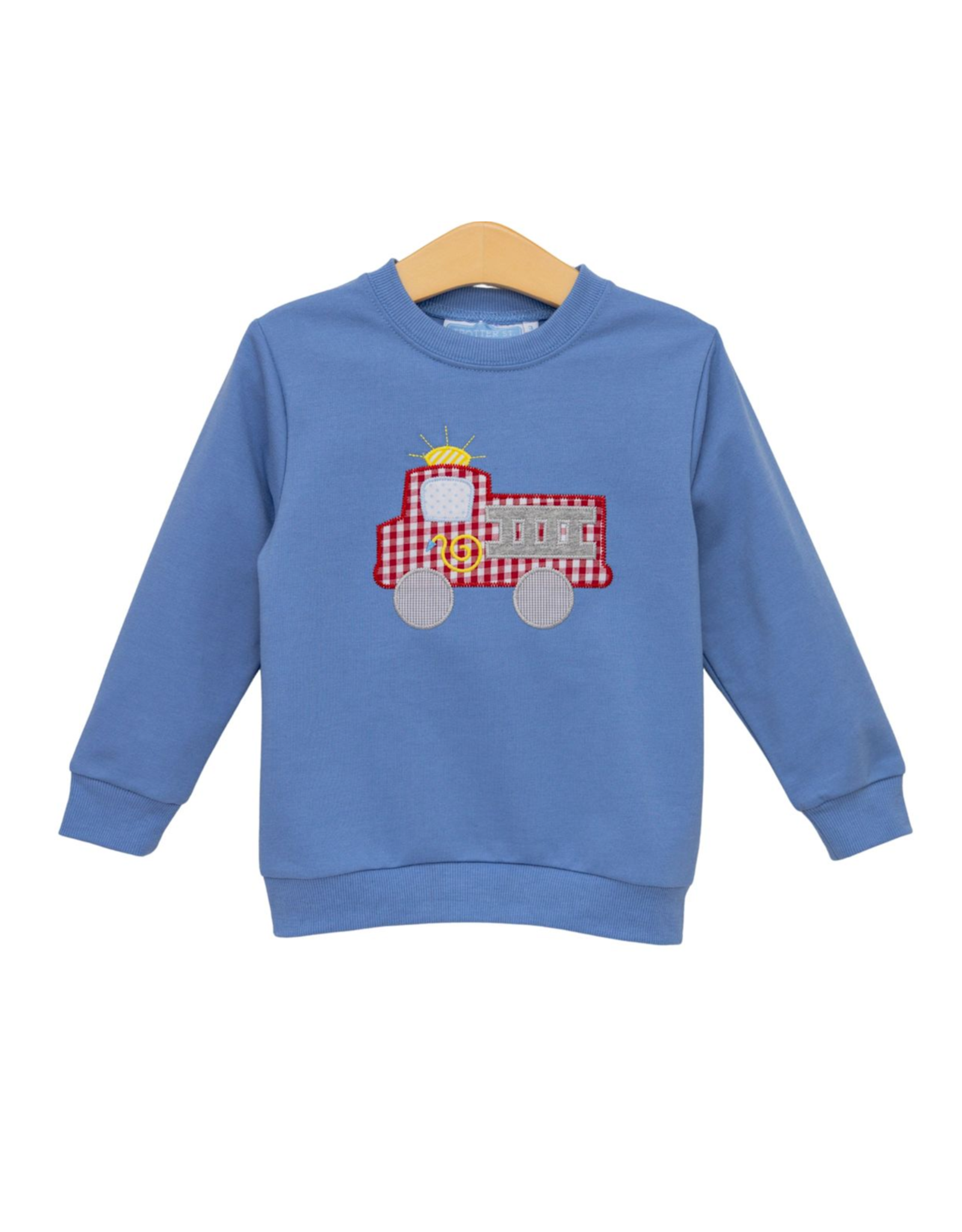 Trotter Street Kids French Terry Pullover, Fire Truck