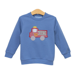Trotter Street Kids French Terry Pullover, Fire Truck
