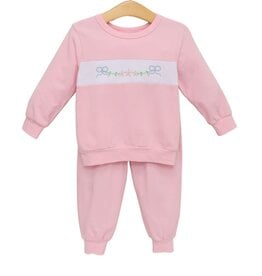 Trotter Street Kids Flower Jogger Set