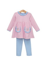 Trotter Street Kids Flower Bouquet Pant Set
