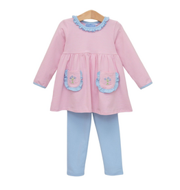 Trotter Street Kids Flower Bouquet Pant Set