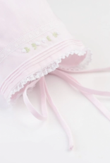 Feltman Brothers Girls Pink Floral Bullions & Lace Bonnet
