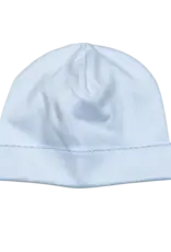 Baby Loren Blue Beanie Blue Picot Trim