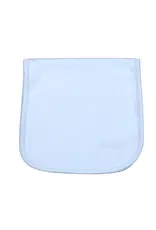 Baby Loren Blue Burp Cloth Blue Picot Trim
