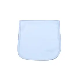 Baby Loren Blue Burp Cloth Blue Picot Trim