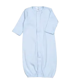 Baby Loren Blue Conv Gown Blue Picot Trim