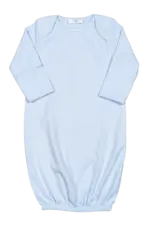 Baby Loren Blue Gown Blue Picot Trim