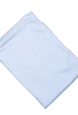 Baby Loren Blue Receiving Blanket Blue Picot Trim 28"x29"