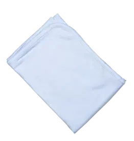 Baby Loren Blue Receiving Blanket Blue Picot Trim 28"x29"