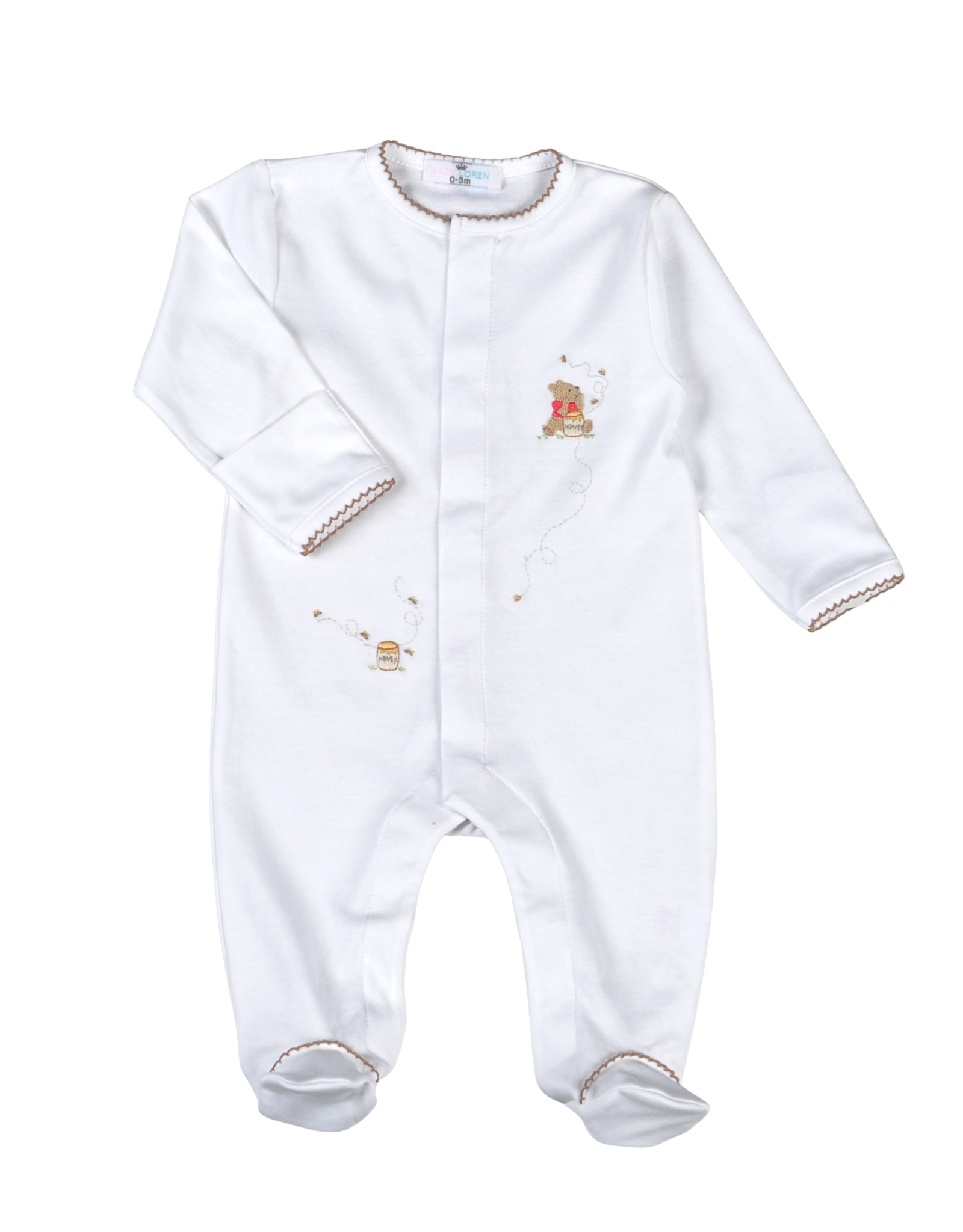 Baby Loren Honey Bear Pima Footie