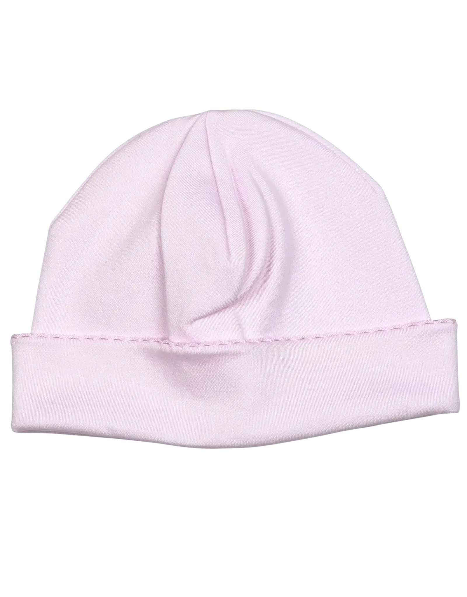 Baby Loren Pink Beanie Pink Picot Trim