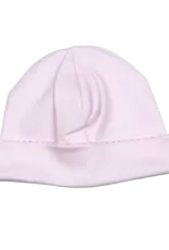 Baby Loren Pink Beanie Pink Picot Trim