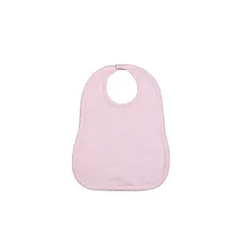 Baby Loren Pink Bib Pink Picot Trim