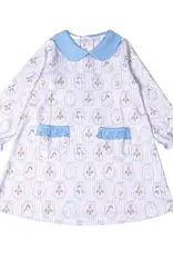 Baby Loren Royal and Charm Pima Scallop Collar Dress