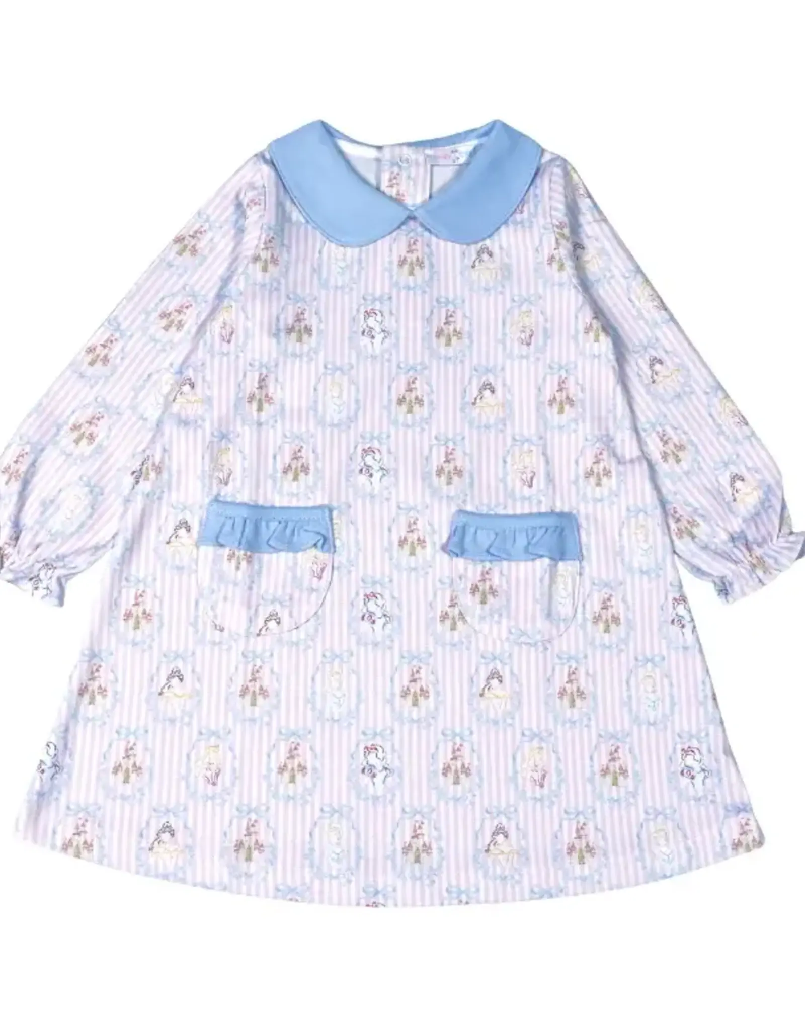 Baby Loren Royal and Charm Pima Scallop Collar Dress