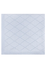 Feltman Brothers Blue Diamond Pointelle Knit Blanket