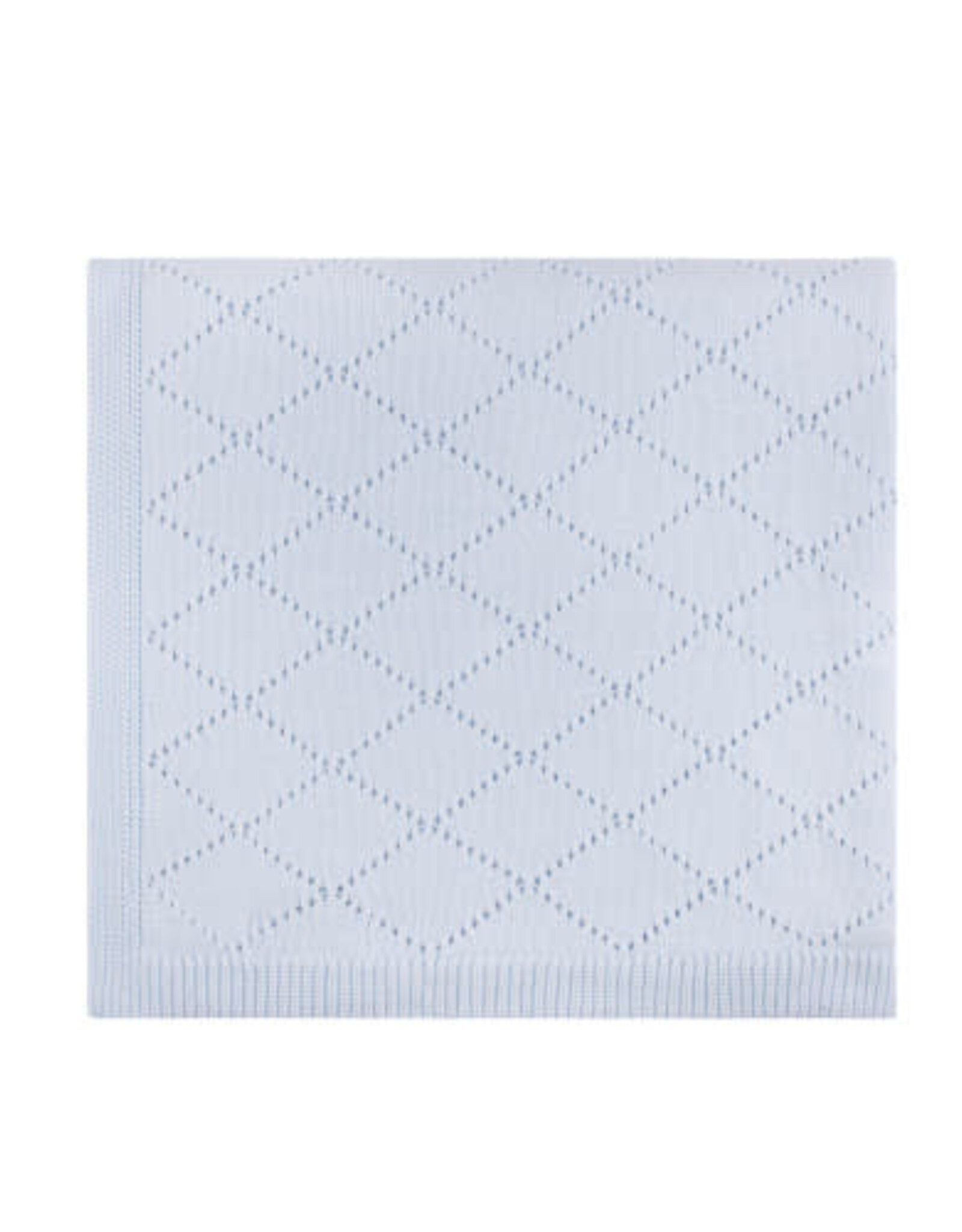 Feltman Brothers Blue Diamond Pointelle Knit Blanket