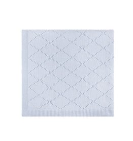 Feltman Brothers Blue Diamond Pointelle Knit Blanket