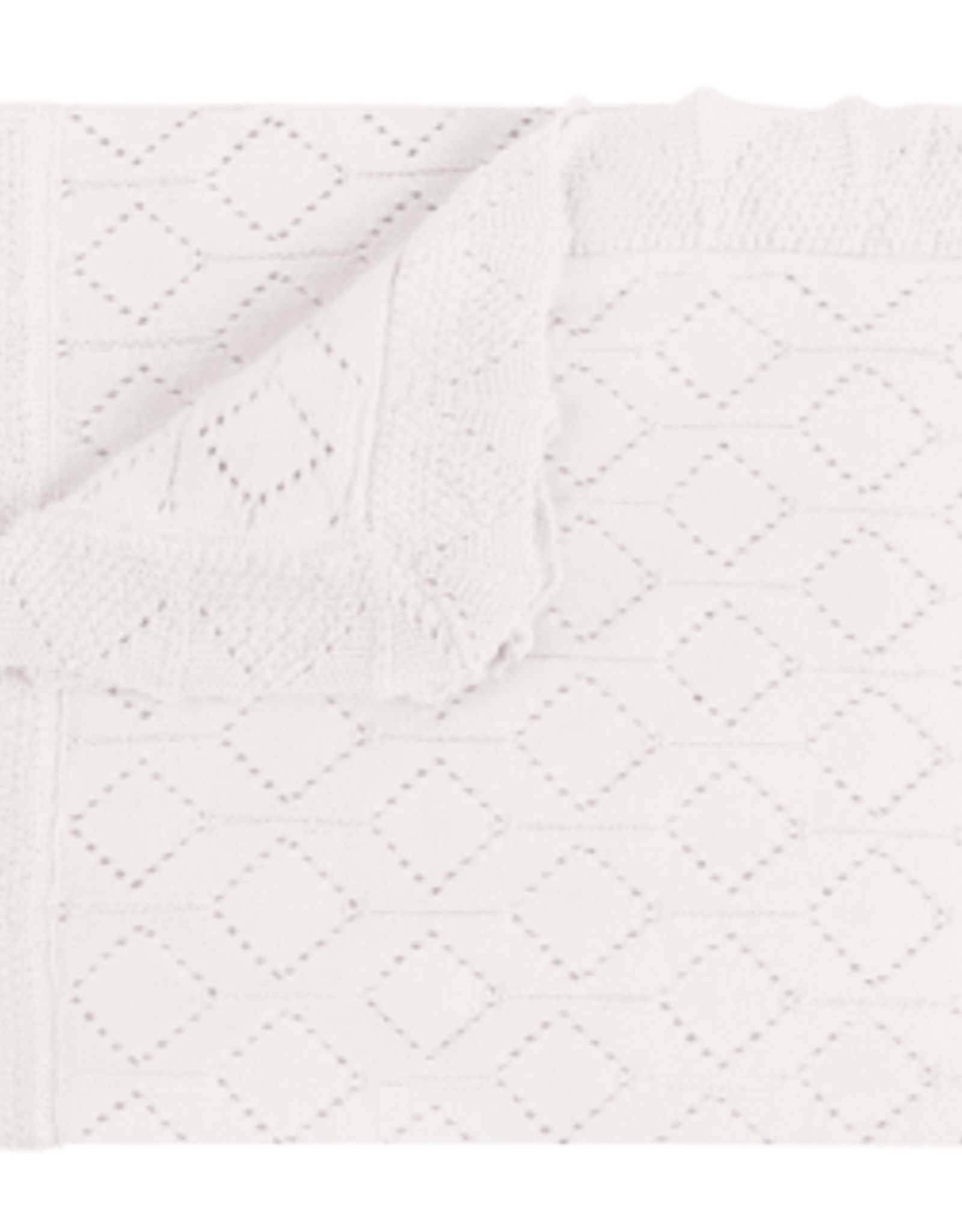 Feltman Brothers Lux Pointelle Knit Blanket, White