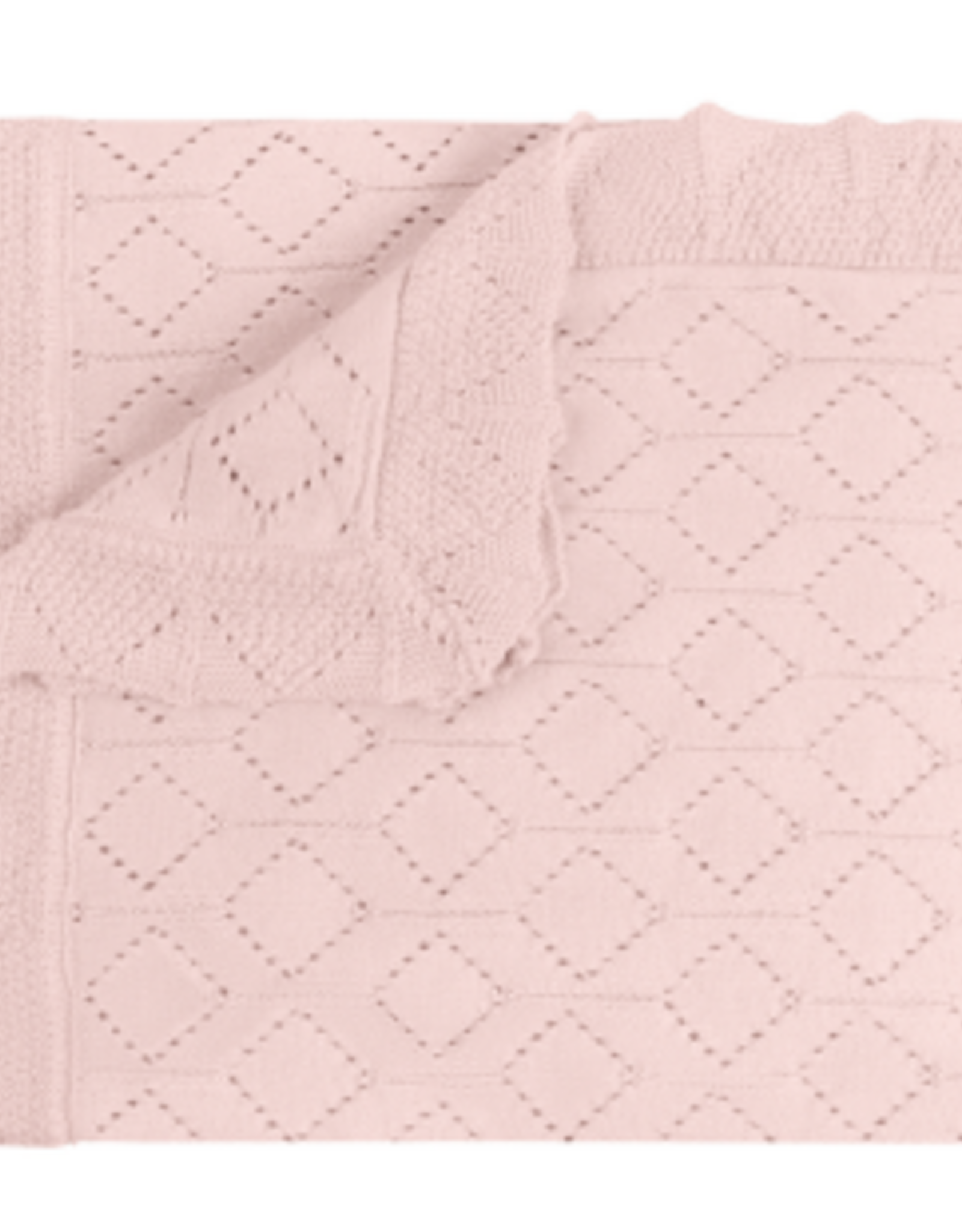 Feltman Brothers Lux Pointelle Knit Blanket, Pink