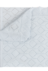 Feltman Brothers Lux Pointelle Knit Blanket, Blue