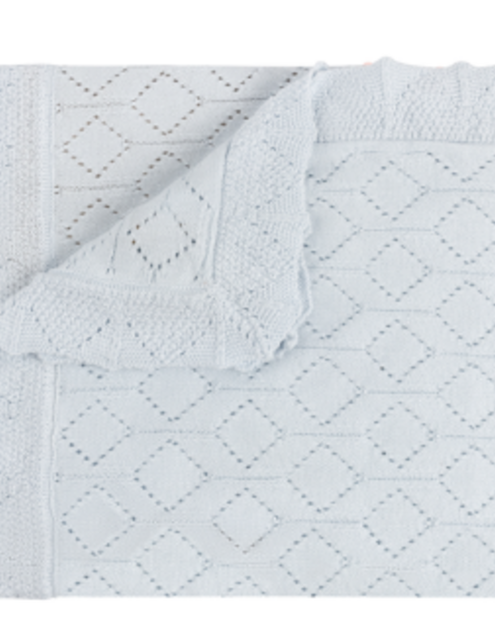 Feltman Brothers Lux Pointelle Knit Blanket, Blue