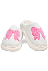 Iscream White Cozy Bow Slippers