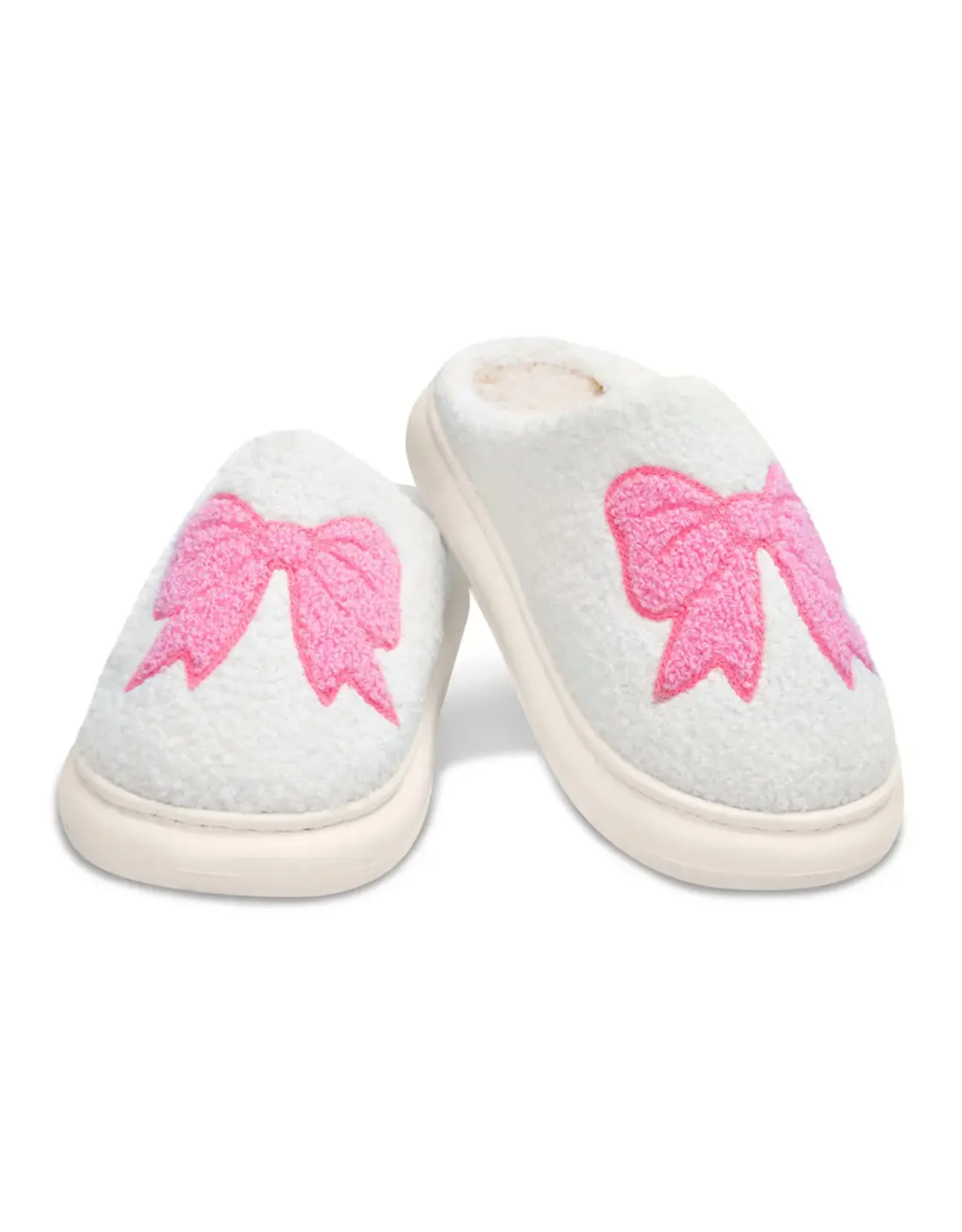 Iscream White Cozy Bow Slippers